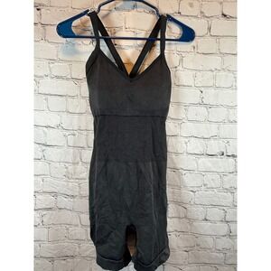 Avia Womens Black Sleeveless Bodysuit Activewear Cross Back‎ Size S (4-6)